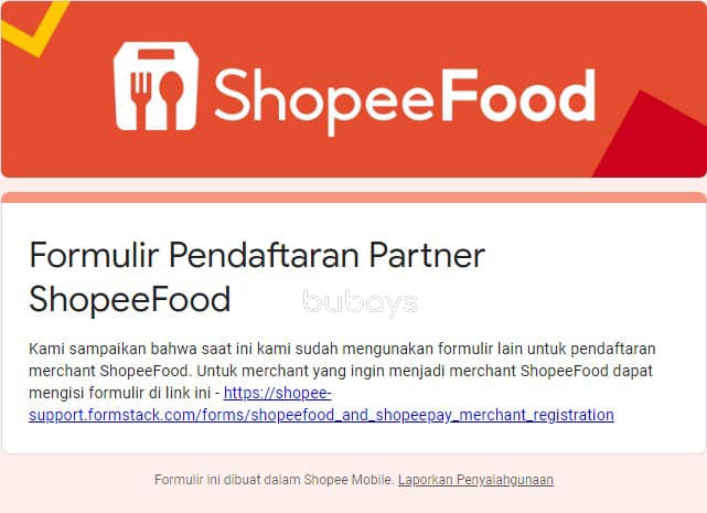 Cara Daftar Shopee Food  Online