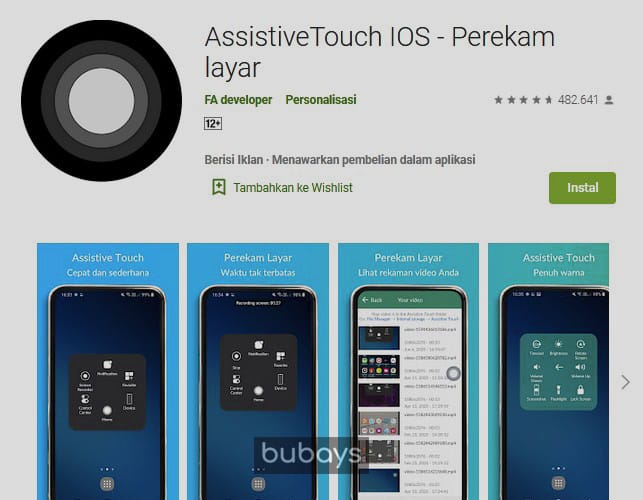 AssistiveTouch iOS - Perekam layar